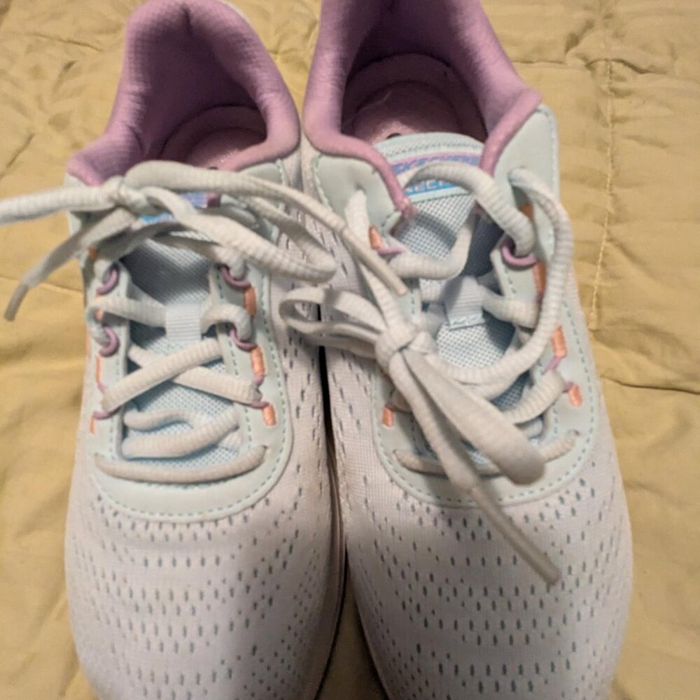 Skechers Aqua and Pink Air Comfort Sneakers